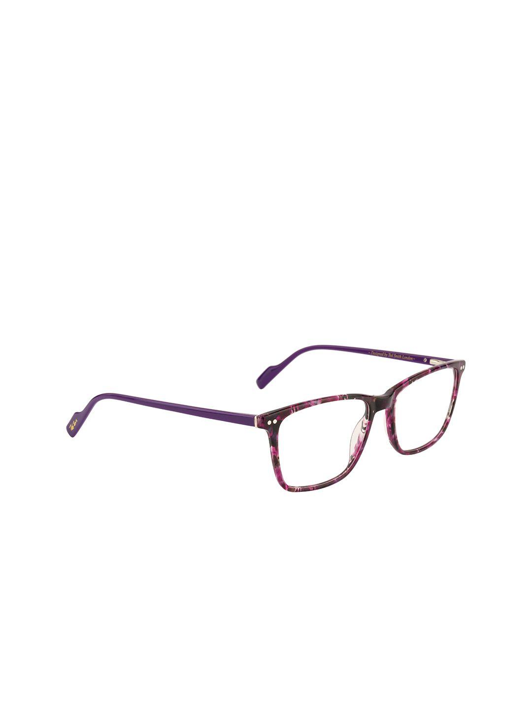 ted smith unisex purple full rim wayfarer frames