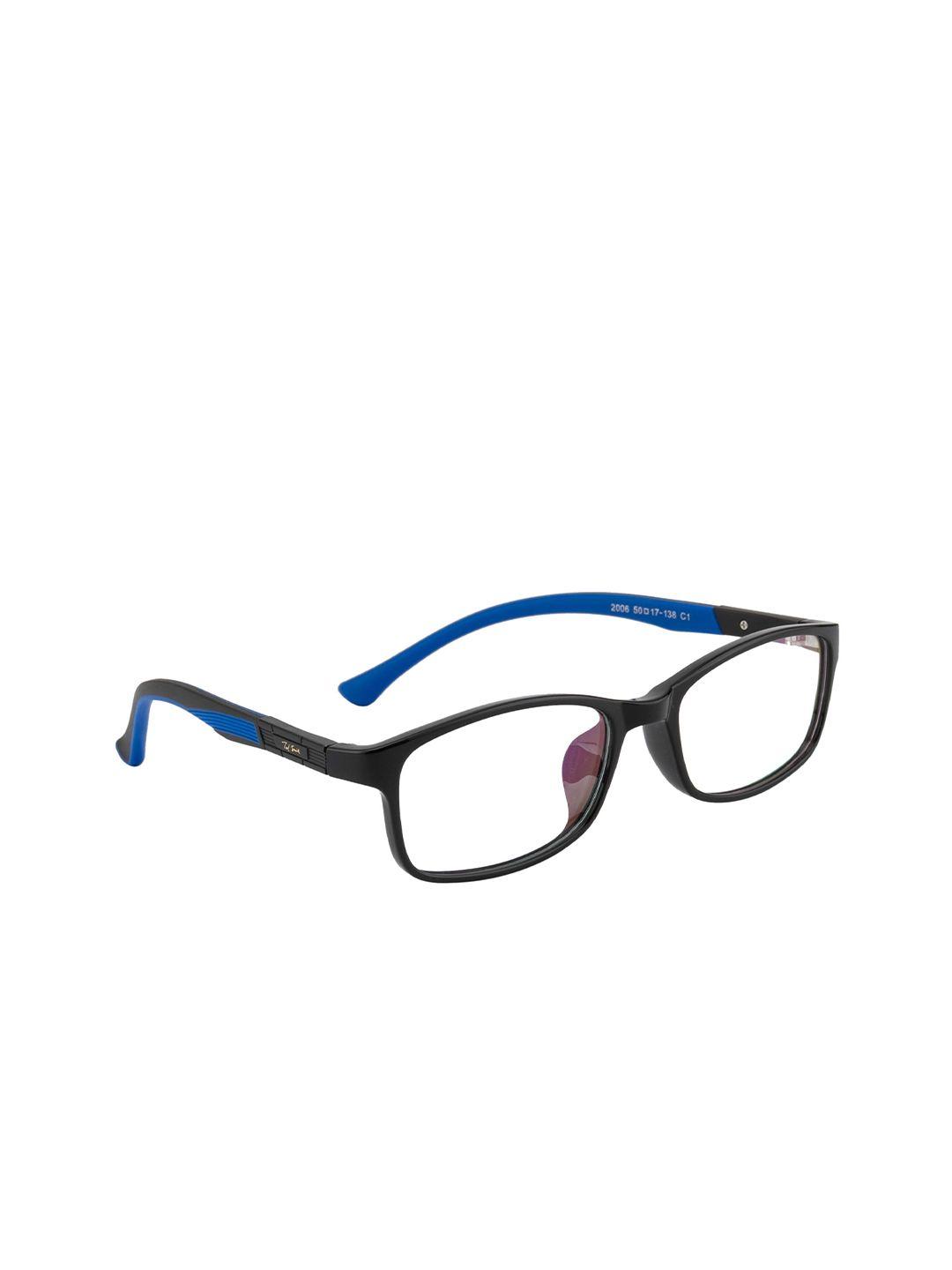 ted smith unisex transparent full rim rectangle frames eyeglasses