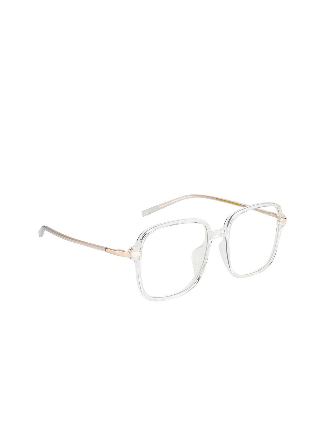 ted smith unisex transparent full rim square frames eyeglasses