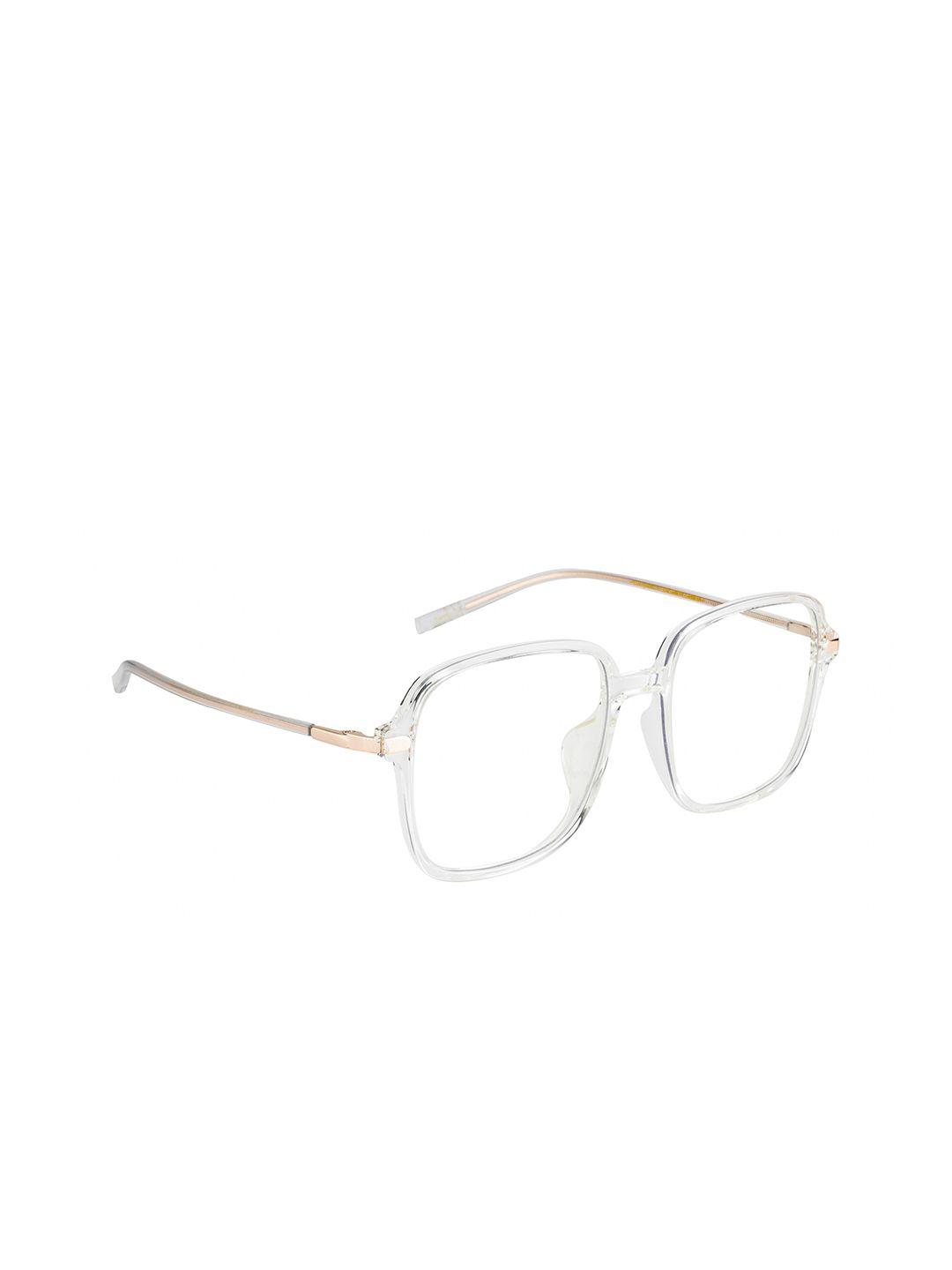 ted smith unisex transparent full rim square frames ts-363_g.cry