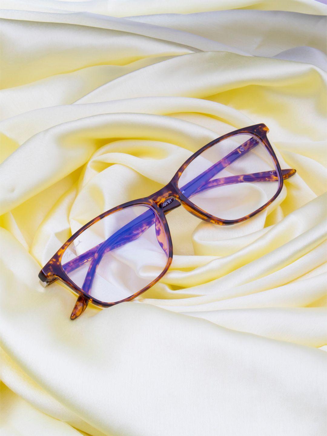 ted smith women abstract printed full rim rectangle frames