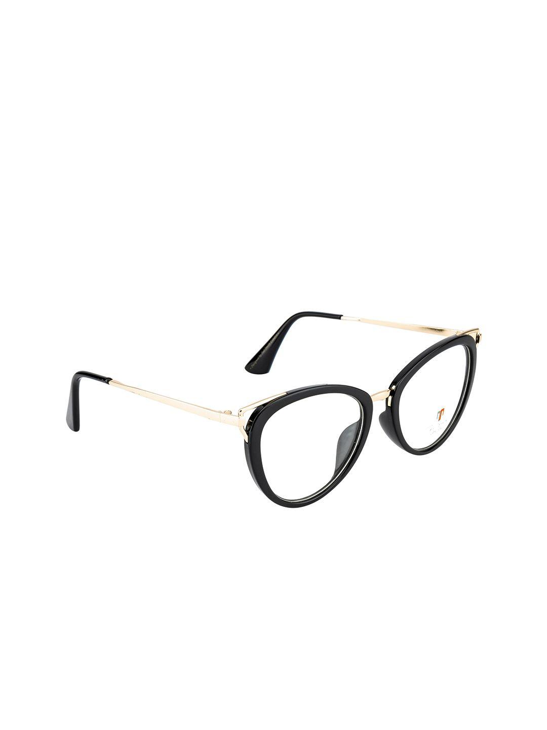 ted smith women black & gold-toned full rim cateye frames ts-10002_c1