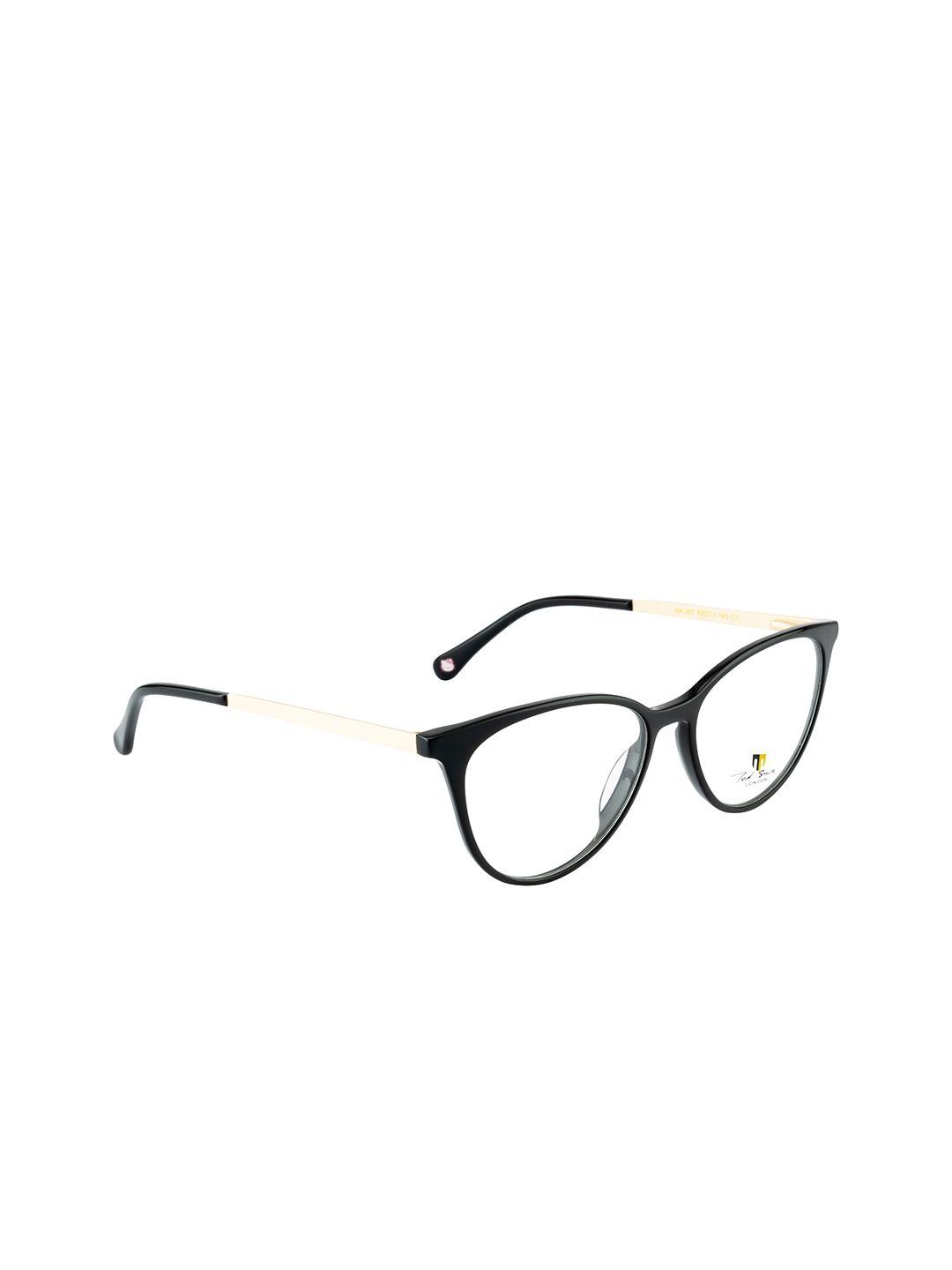 ted smith women black & gold-toned full rim cateye frames