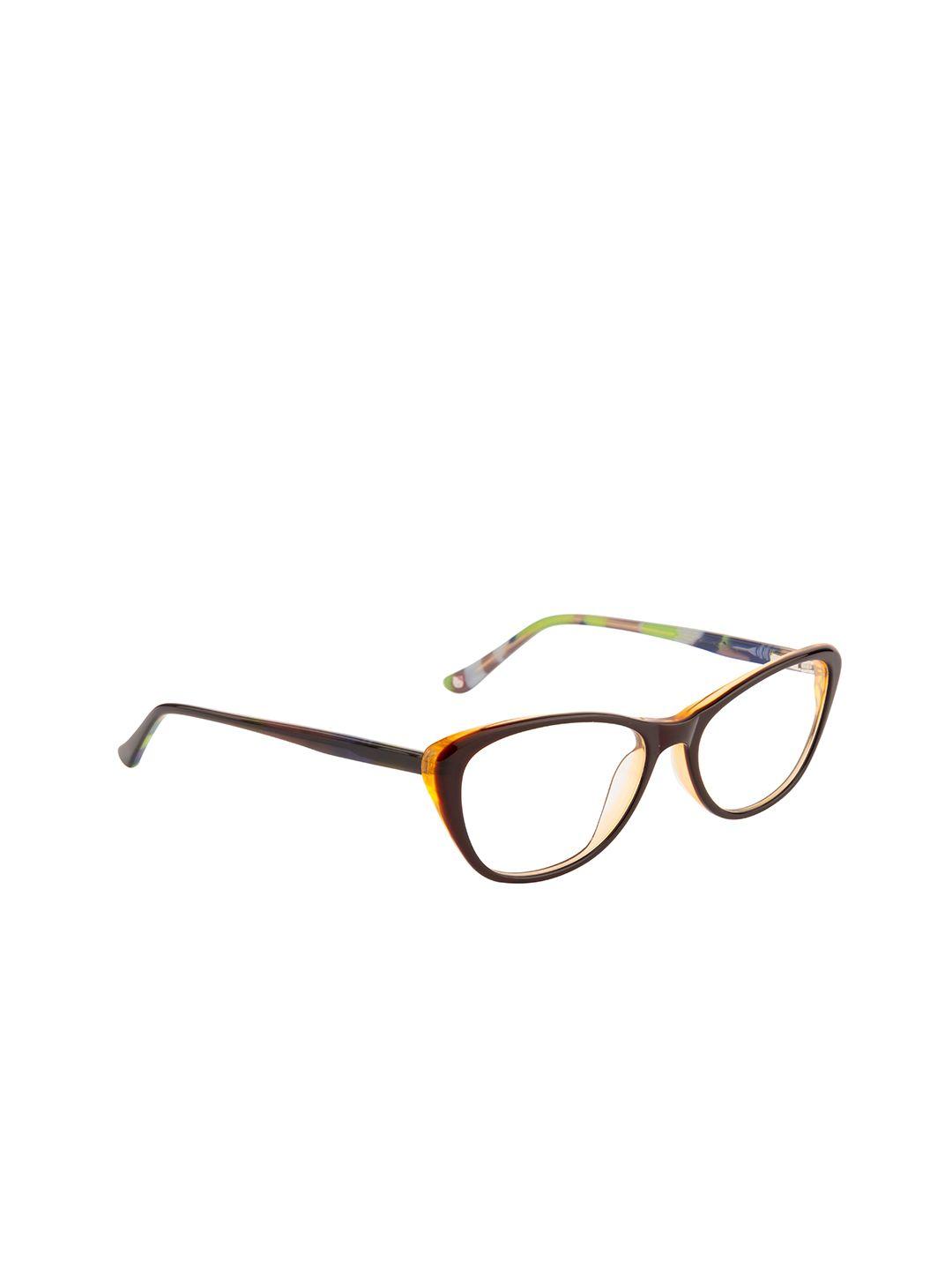 ted smith women brown full rim cateye frames - tso-159_c4