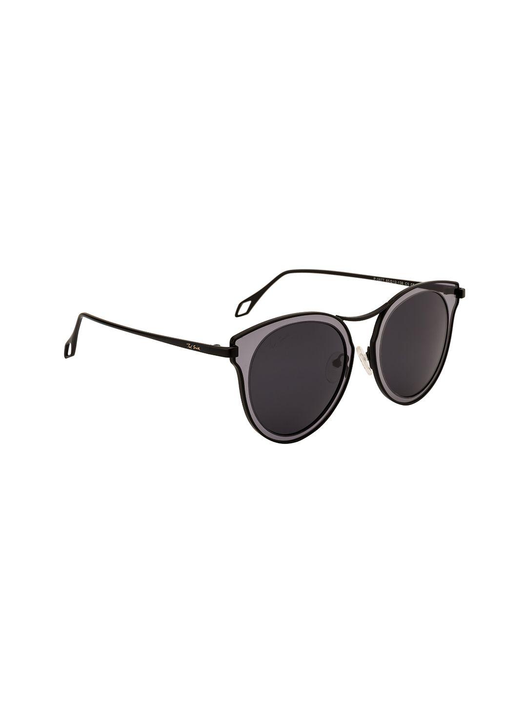 ted smith women grey lens & black cateye sunglasses with polarised lens