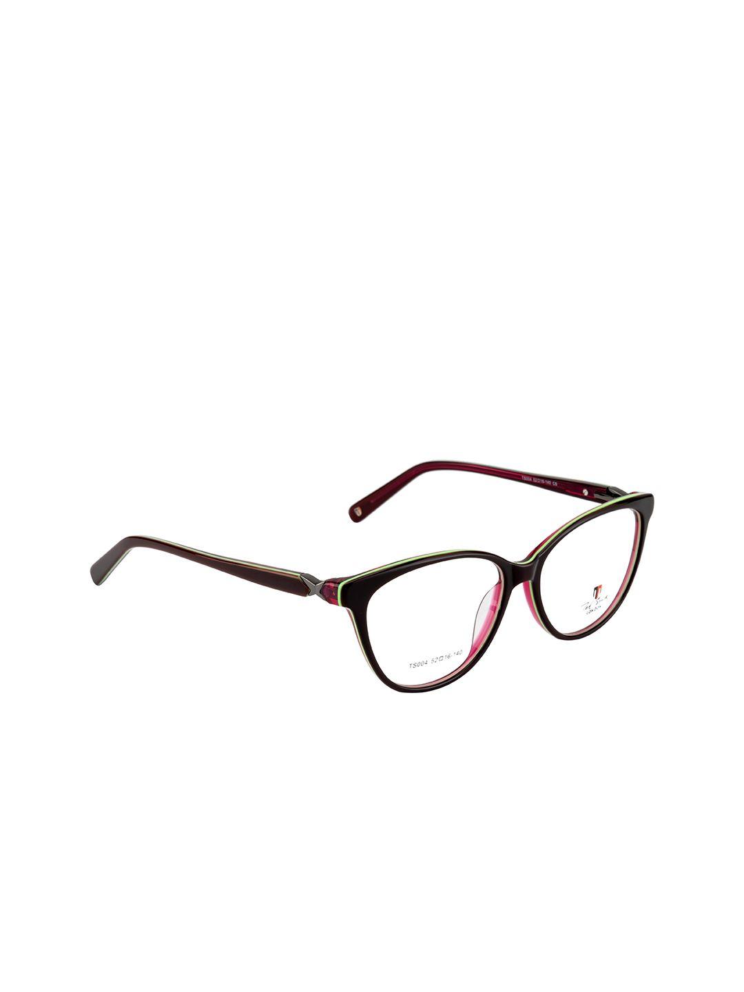 ted smith women maroon full rim cateye frames