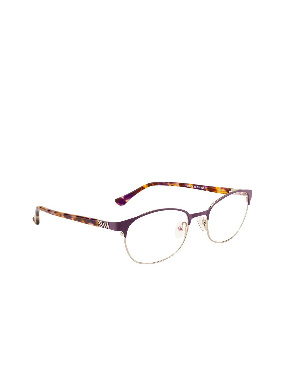 ted smith women purple & brown full rim cateye frames