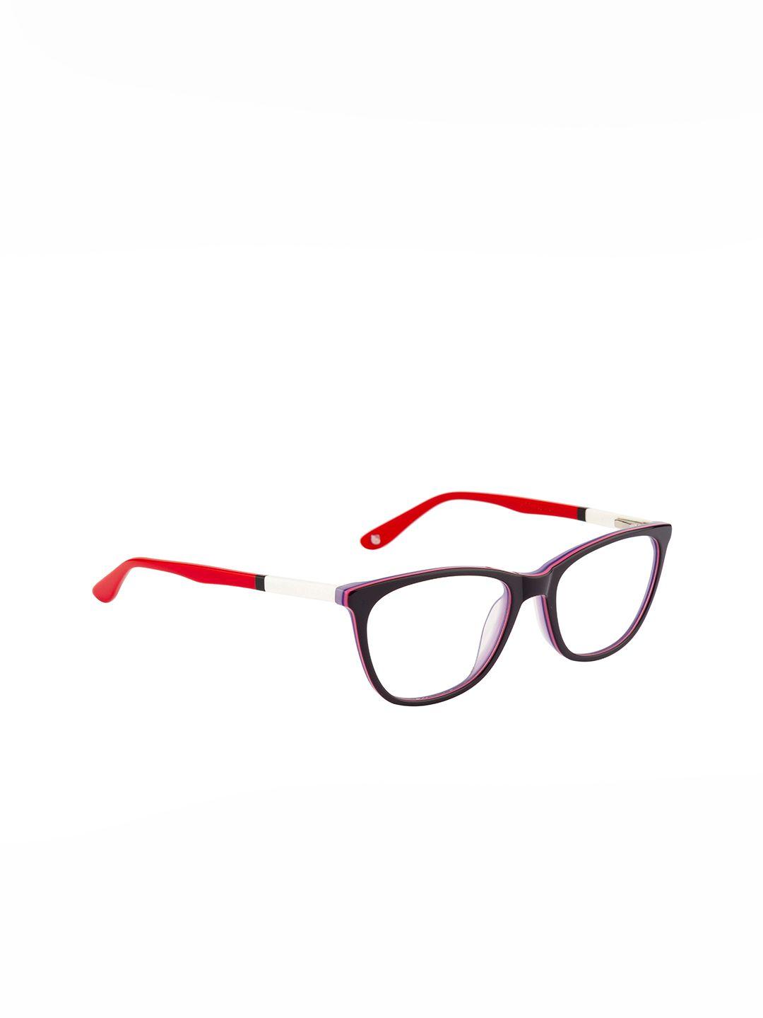 ted smith women purple & red full rim square frames