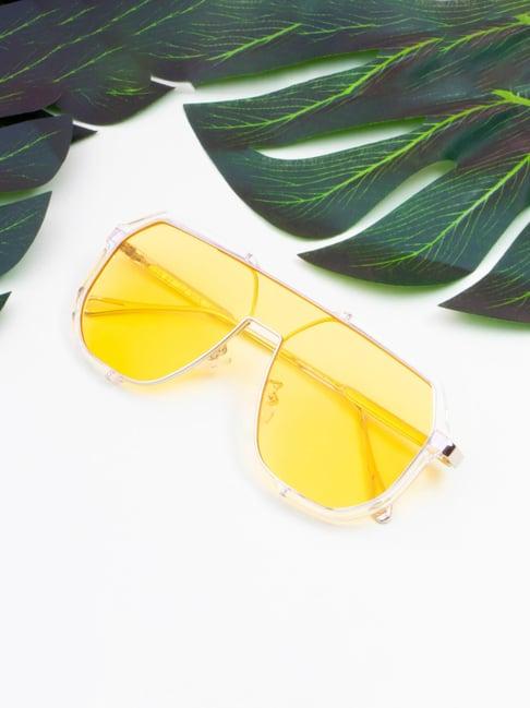 ted smith yellow aviator uv protection unisex sunglasses