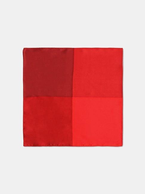 teddy regular fit pocket square in red