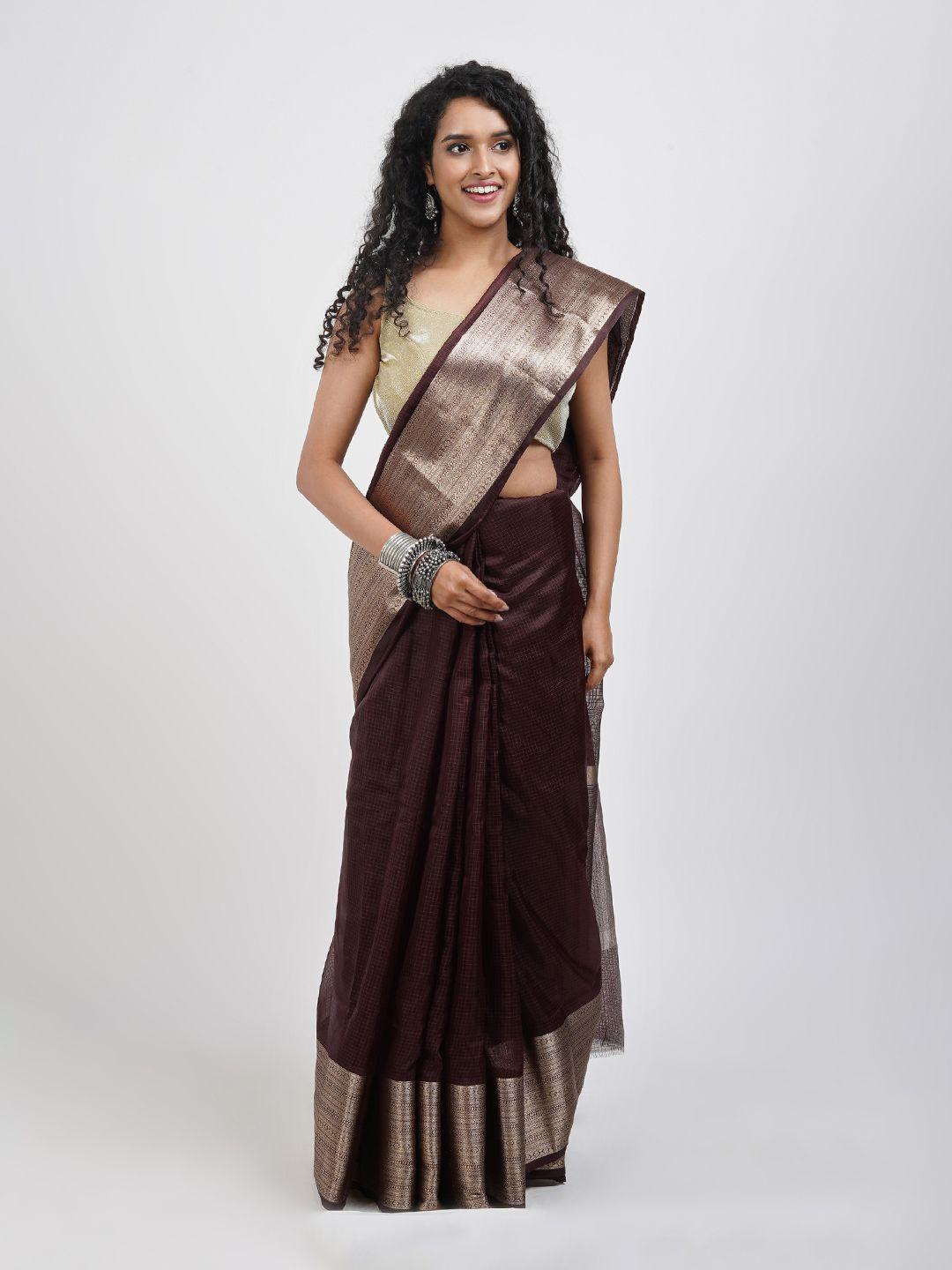 teejh  zari organza saree