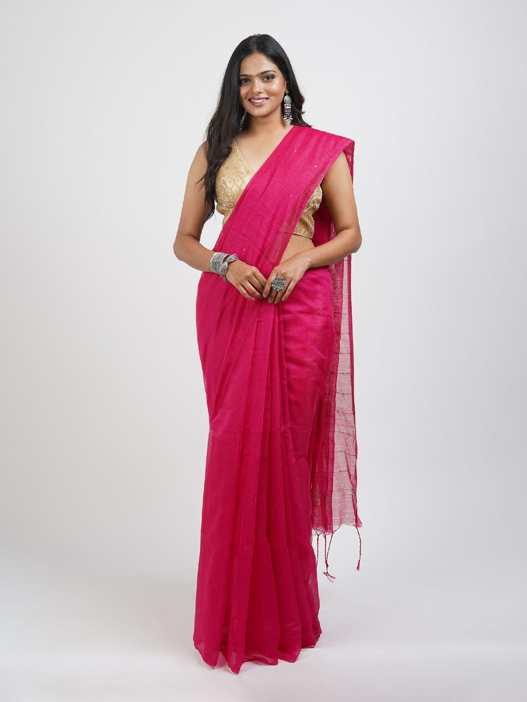 teejh embellished sequinned saree