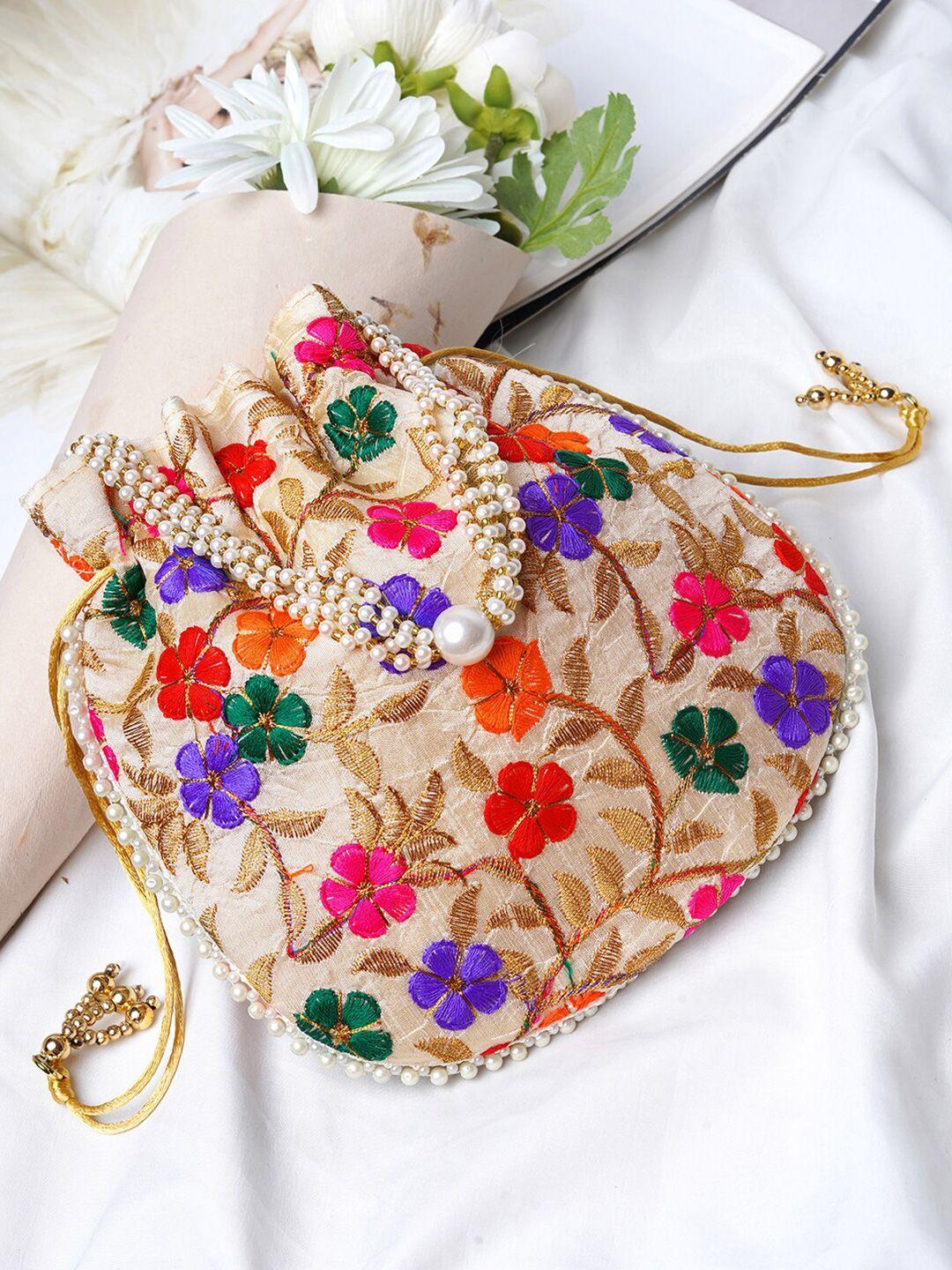 teejh embroidered potli clutch