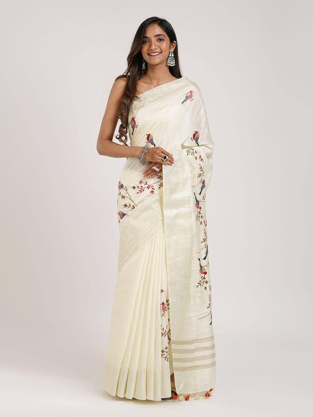 teejh floral printed saree