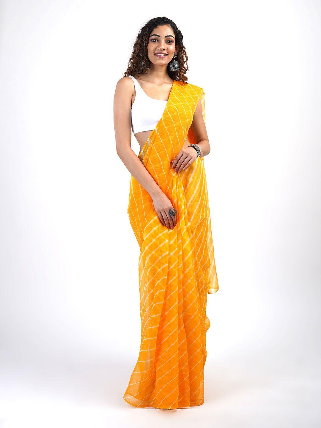 teejh leheriya printed kota saree