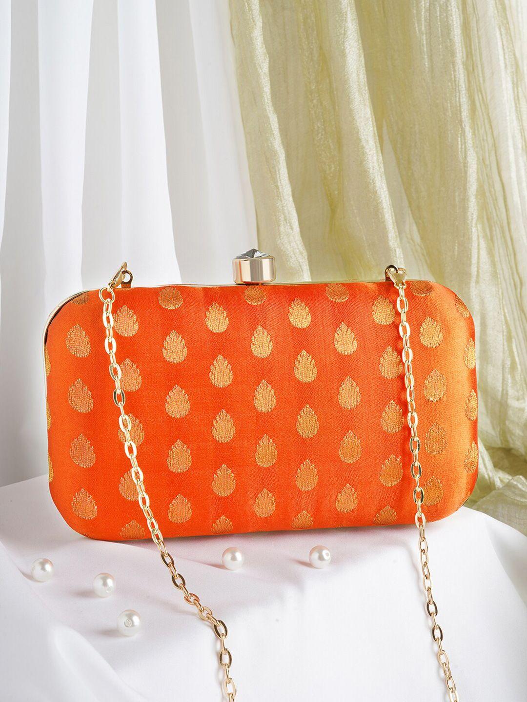 teejh printed box clutch