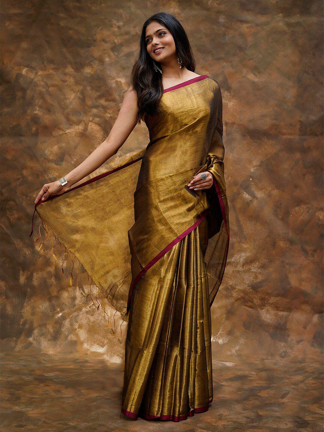 teejh solid saree