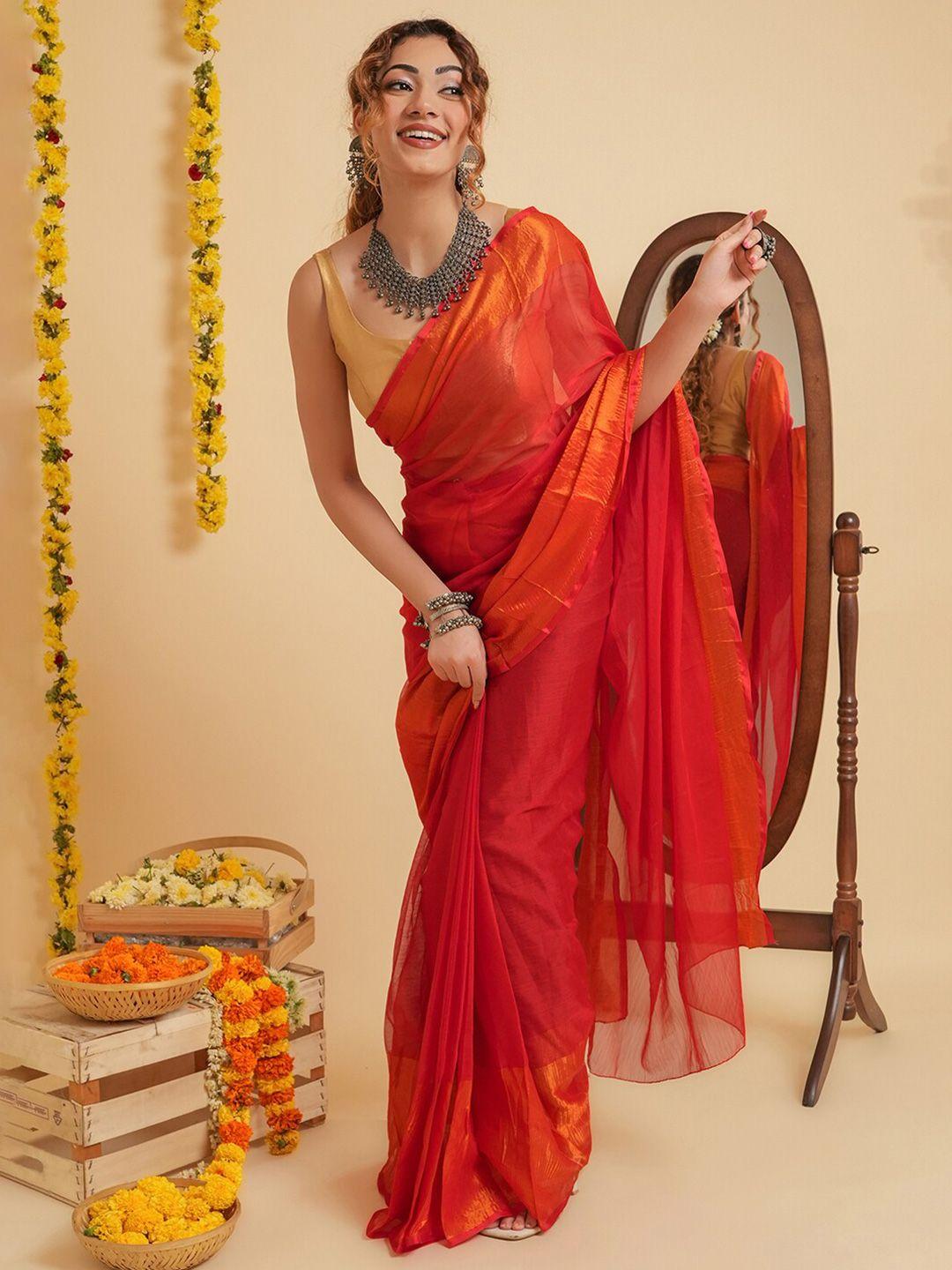 teejh zari ready to wear saree