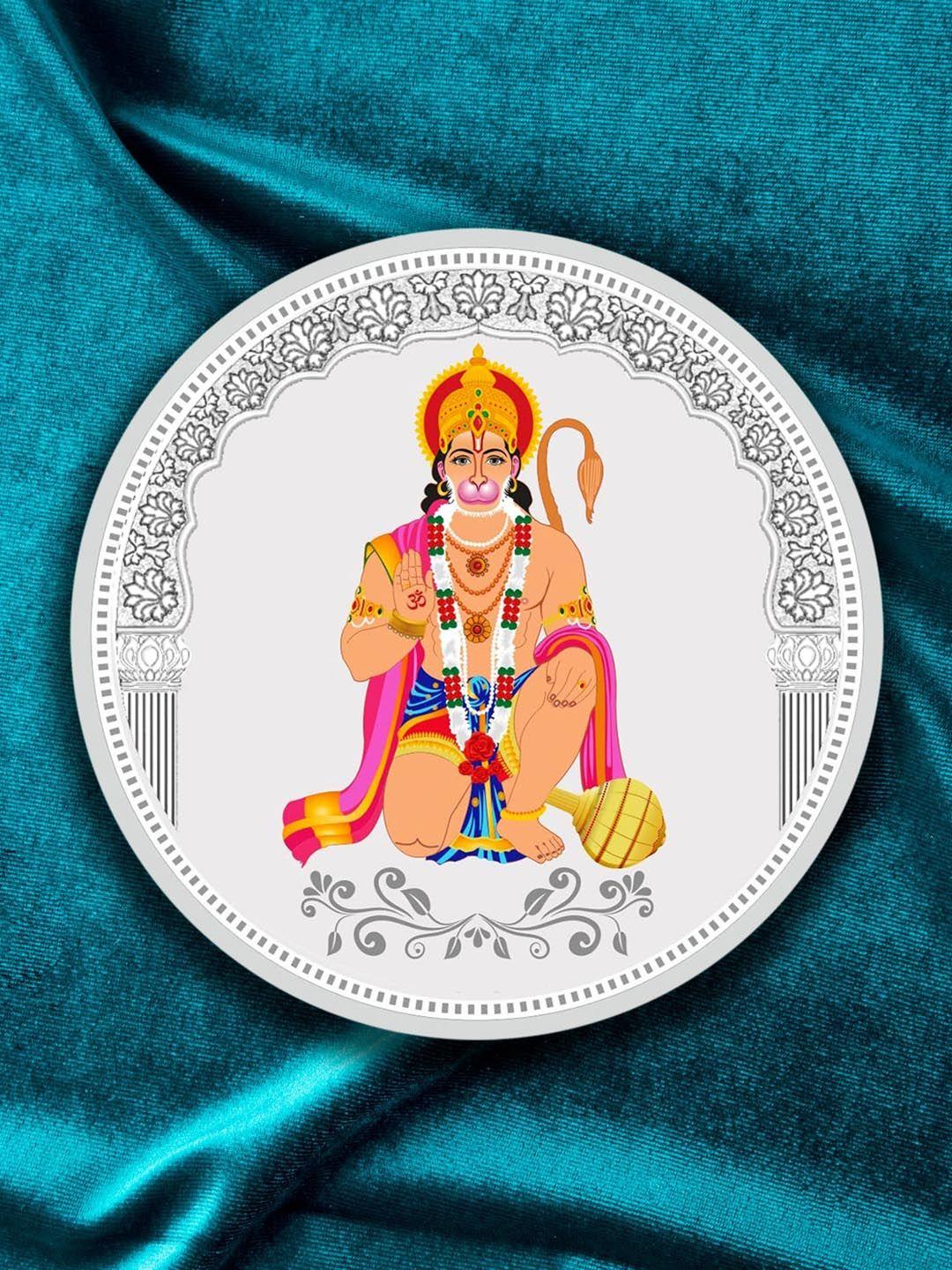 teemoods  hanumanji 999 pure silver coin -10 gm