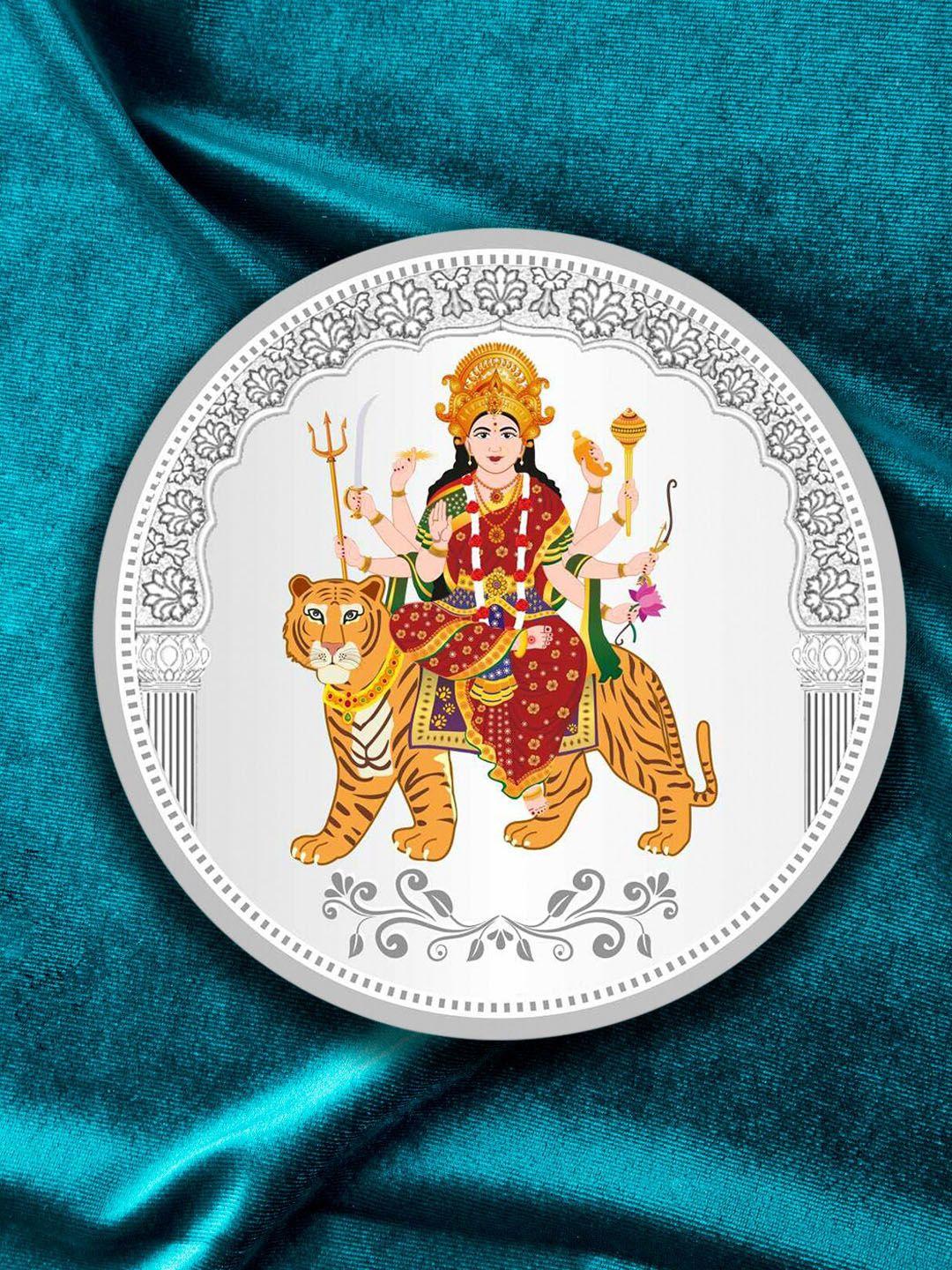 teemoods goddess durga silver coin-10 gram