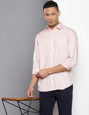 tencel silm fit solid shirt