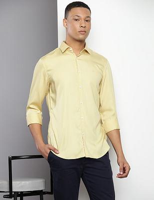 tencel silm fit solid shirt