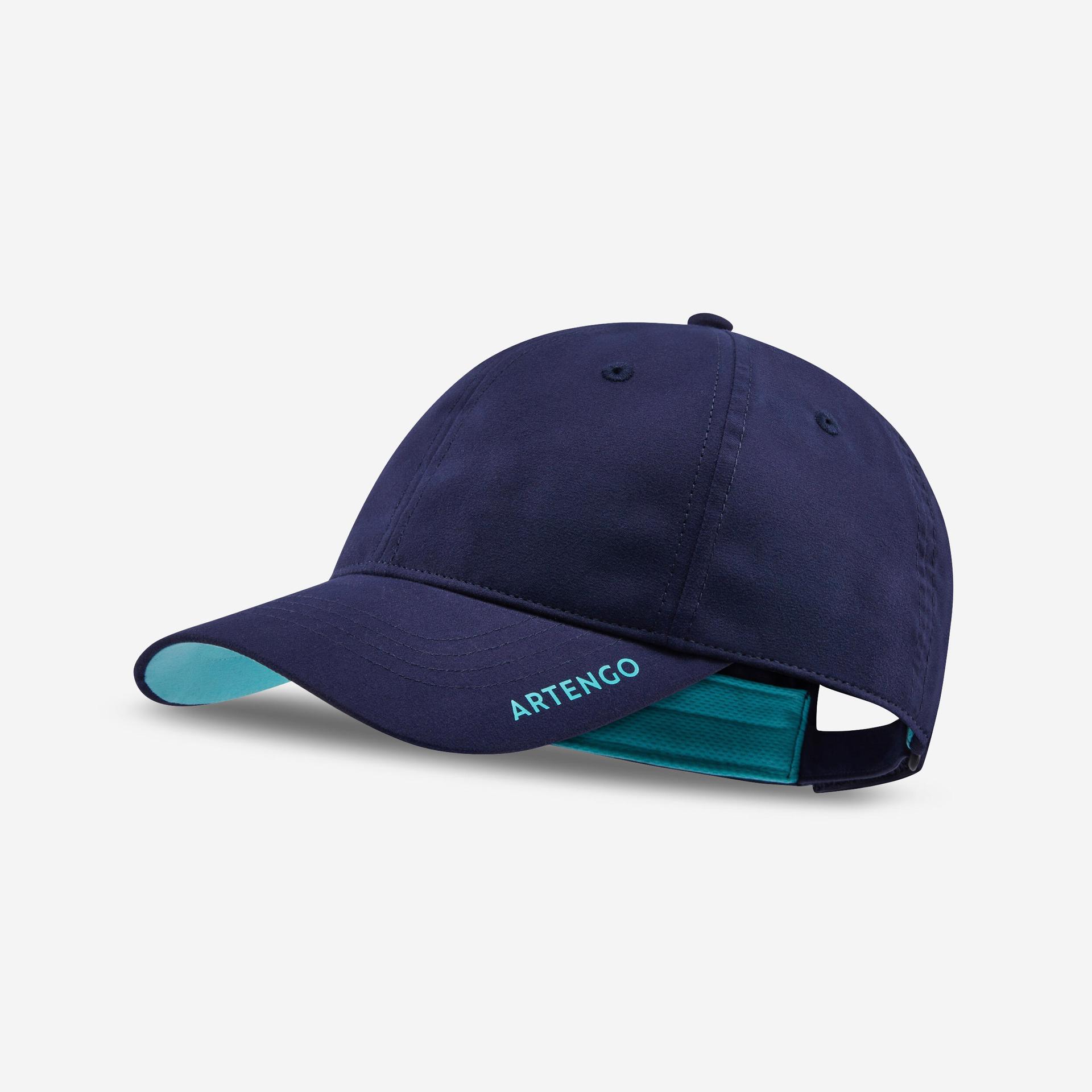 tennis cap medium 500 - navy/turquoise