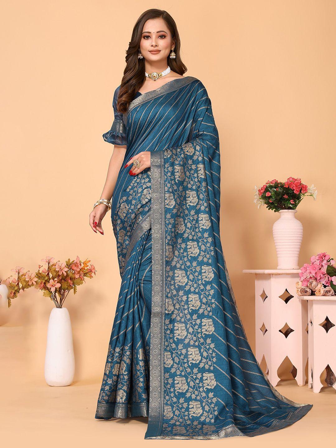 tereza striped zari saree