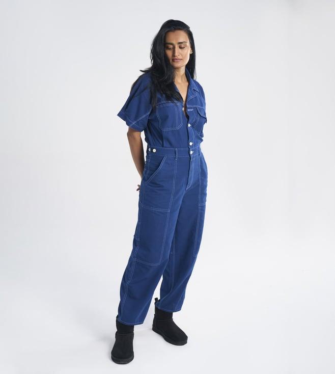 terra luna blue kinetic gili workwear jumpsuit