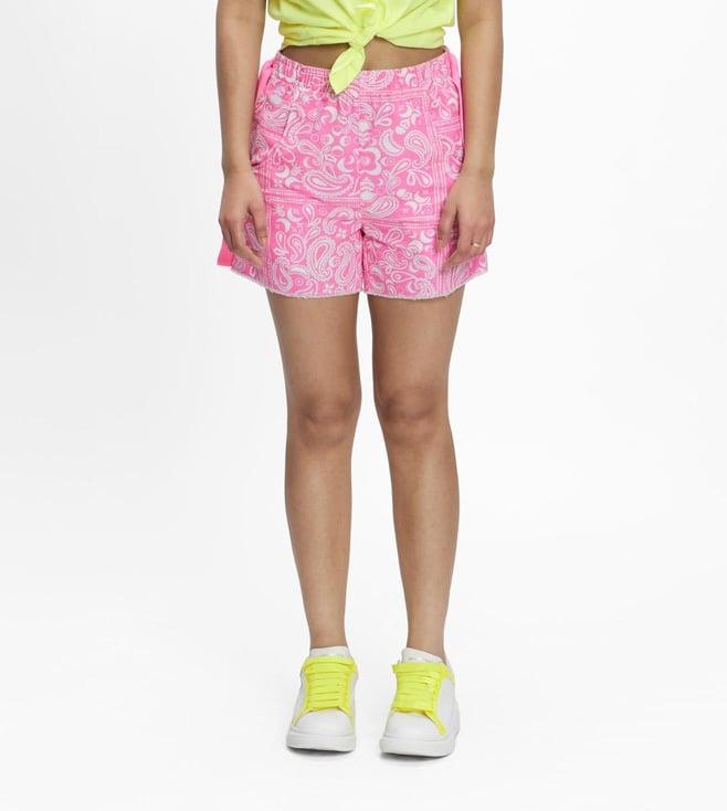 terra luna kiri lunar paisley aurora pink shorts