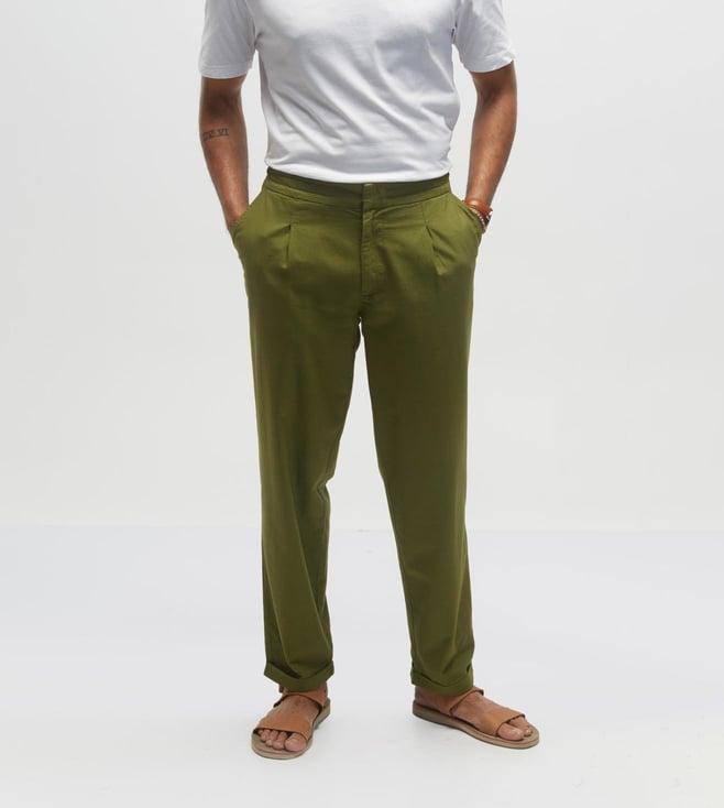 terra luna larvotto olive pleated pant