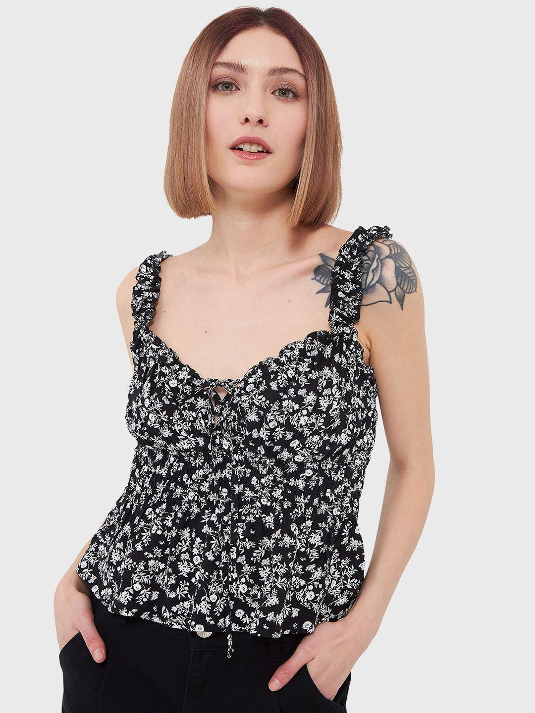 terranova smocking floral print empire top