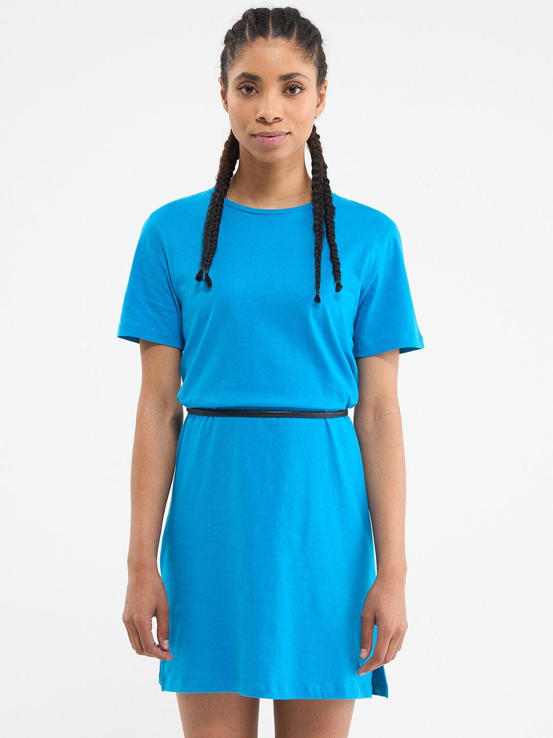 terranova solid shirt mini dress with belt