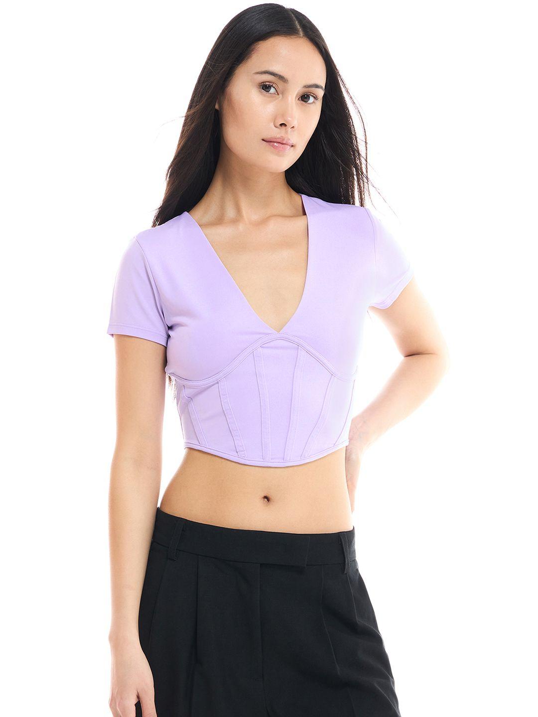 terranova v-neck fitted crop top