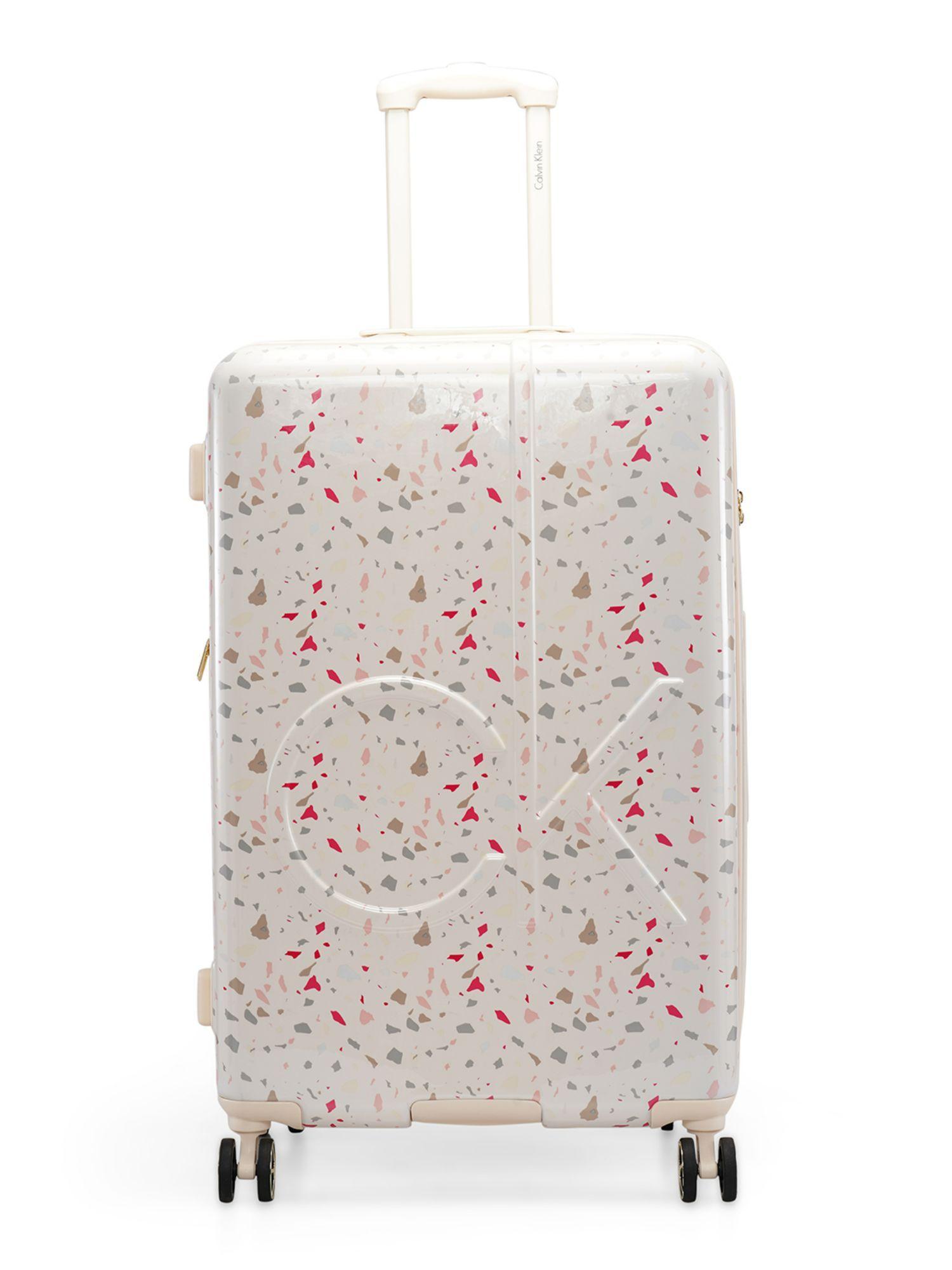 terrazzo island dew color abs material hard 20 inches cabin size trolley