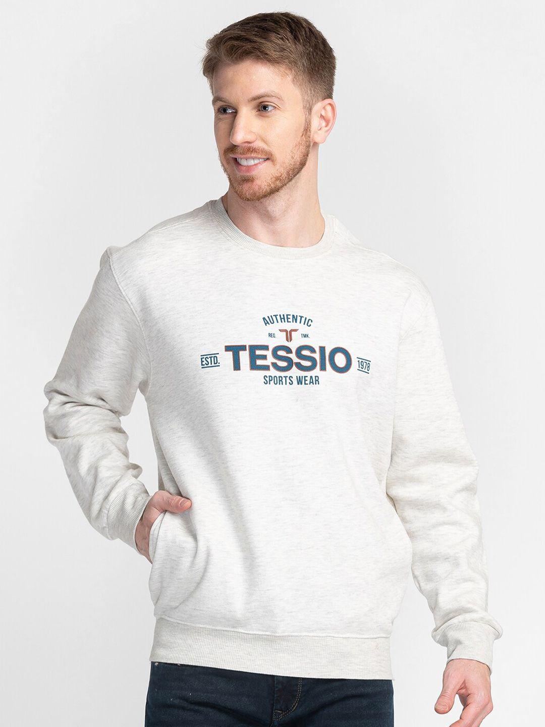 tessio men cream-coloured sweatshirt