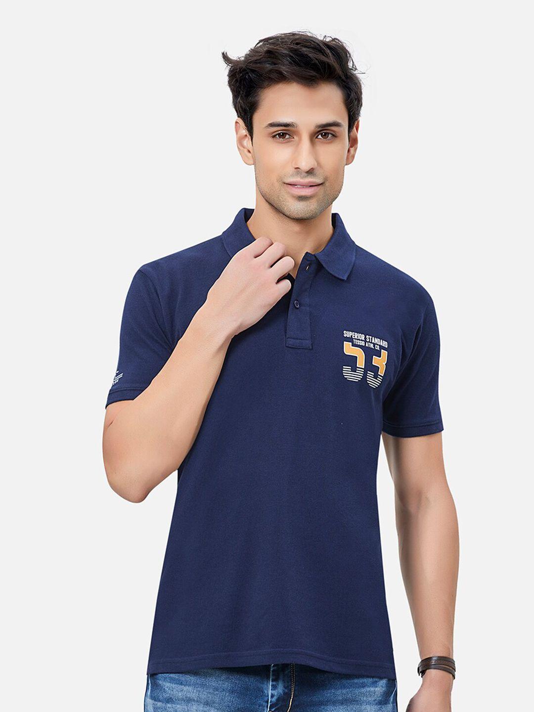 tessio men navy blue v-neck t-shirt