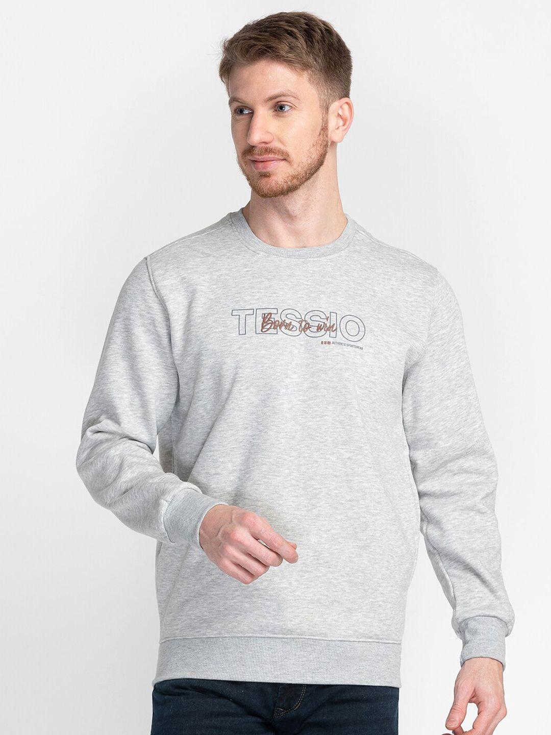 tessio men silver-toned sweatshirt