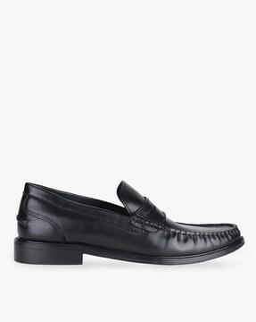 testin leather loafers