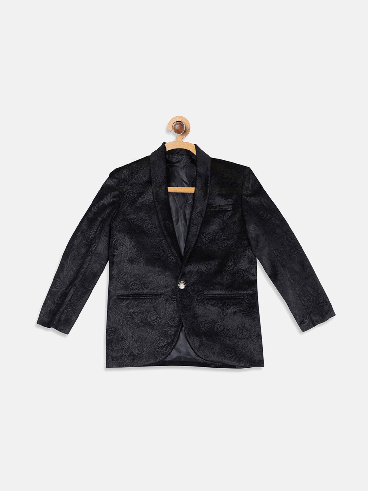 texture black blazer