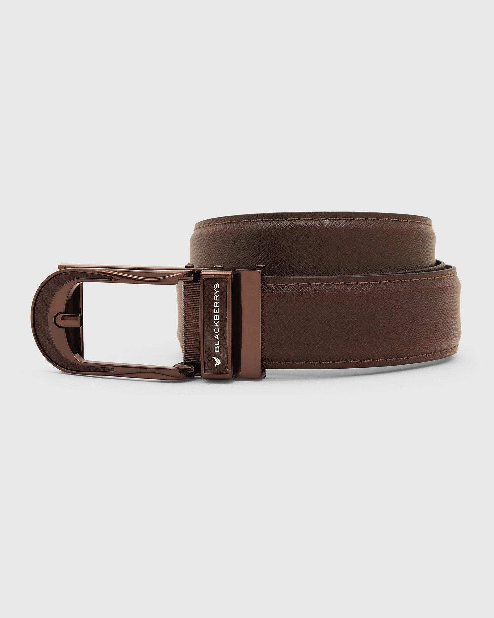 textured  belt in brown (new galenia)