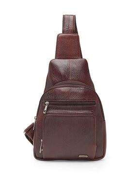 textured back pack with adjustable strap
