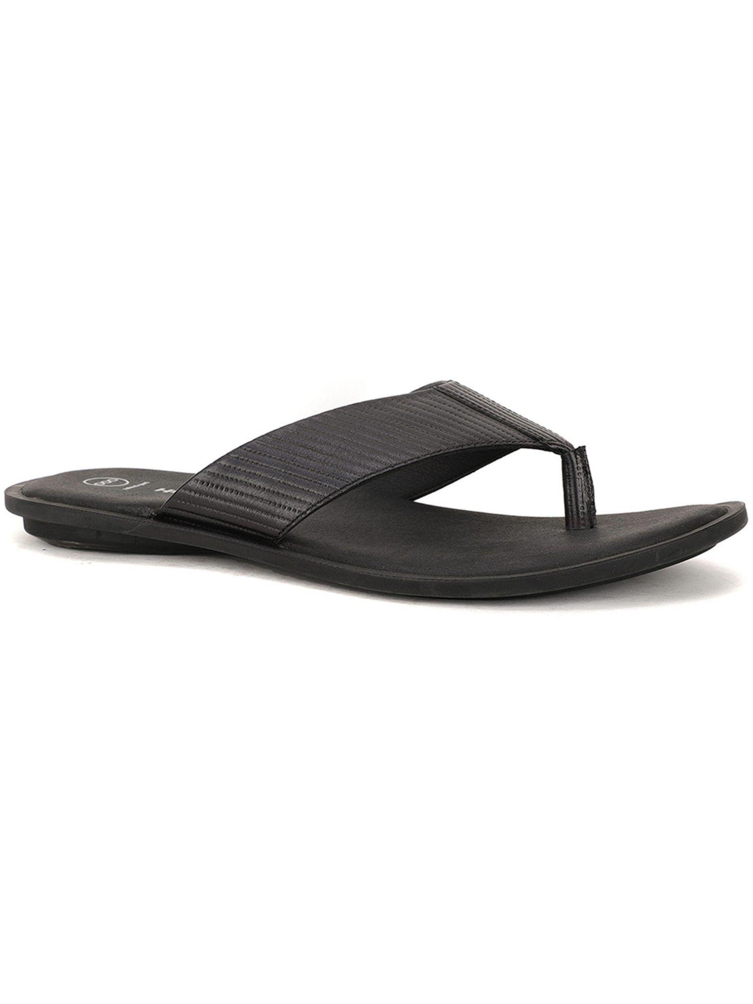 textured black sandals