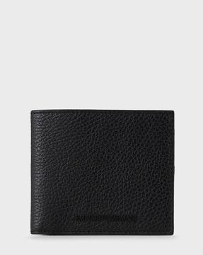 textured classic bi-fold wallet