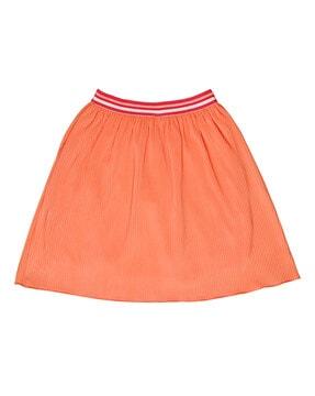 textured flared skirt