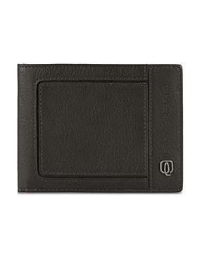 textured genuine bi-fold wallet
