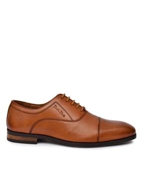 textured lace-up oxford shoes