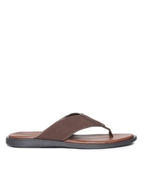 textured leather thong-strap sandals