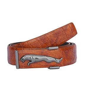 textured print belt with buckle