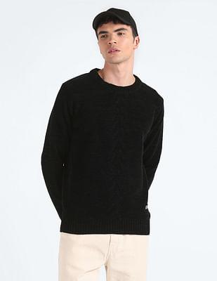 textured regular fit sweater